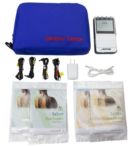 906A Premier 4 Channel Rechargeable – TENS EMS Combo Muscle Stimulator for Pain Relief and Muscle Strengthening