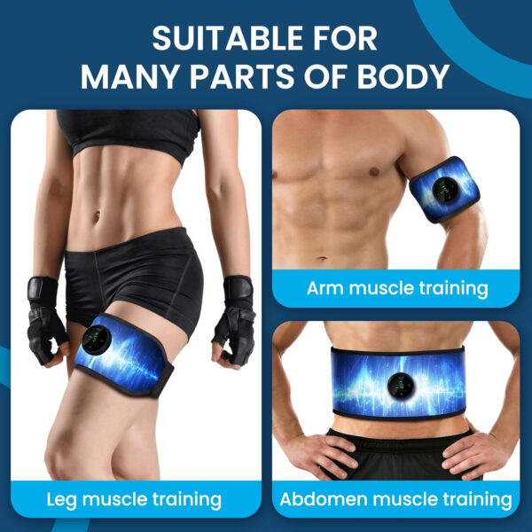 ABS Stimulator, Muscle Machine Workout Equipment, Ab Toning Belt Muscle Toner Fitness Training for Abdomen/Arm/Leg, Ab Trainer for Home Body Shape