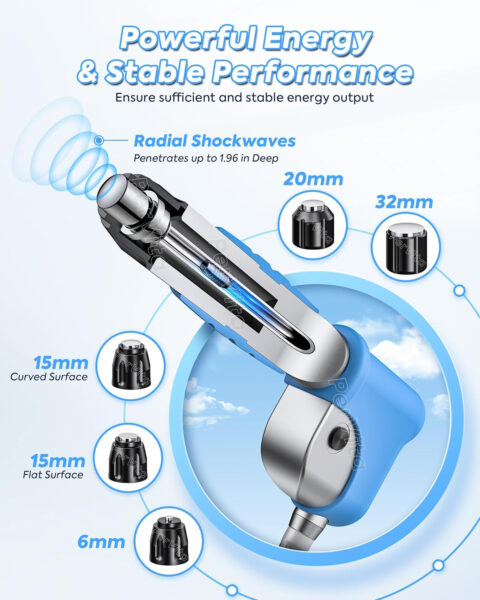 Extracorporeal Shock Wave Therapy ESWT Machine for Joint and Muscle Pain Relief, Muscle and Bone Tissue Regeneration, Painless, Non-Invasive, No Side Effects, PSP20