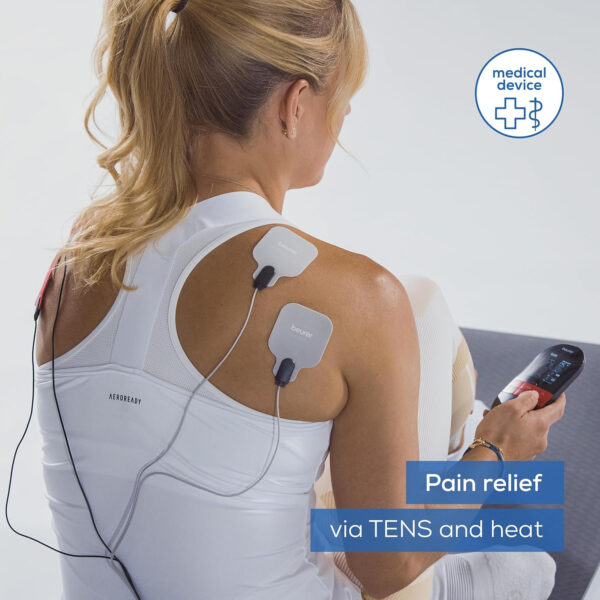 Beurer EM59 Digital TENS/EMS Device with Heat Function for Pain Management and Massage