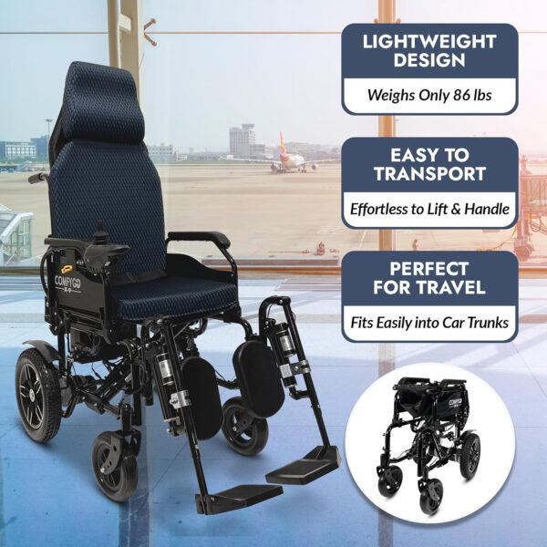 X-9 Electric Power Wheelchair,Folding Ultra Lightweight, Silla de Ruedas Electrica,Lightweight Wheelchairs,Portable Ultra Light Wheelchair for Adults