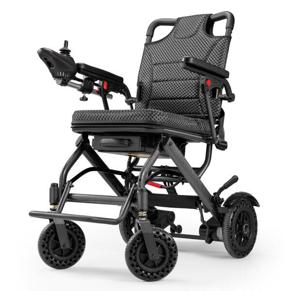 Lightweight Electric Wheelchair, Only 36lbs, Foldable Power Wheelchair for Adults,Dual Motors,Intelligent Folding,Motorized Mobility Scooters for Seniors,All Terrain,Travel Size