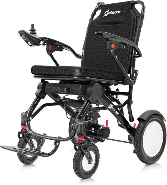 35lb Lightweight Carbon Fiber Electric Wheelchairs for Adults, 25 Miles Long Range Motorized Wheelchairs Intelligent Wheelchairs for Adults All Terrain Wheelchairs Portable Airline Approved